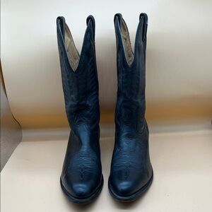 Boulet Black Leather Cowboy Boots Sz 11.5 E Men’s Western 9502 Made In Canada